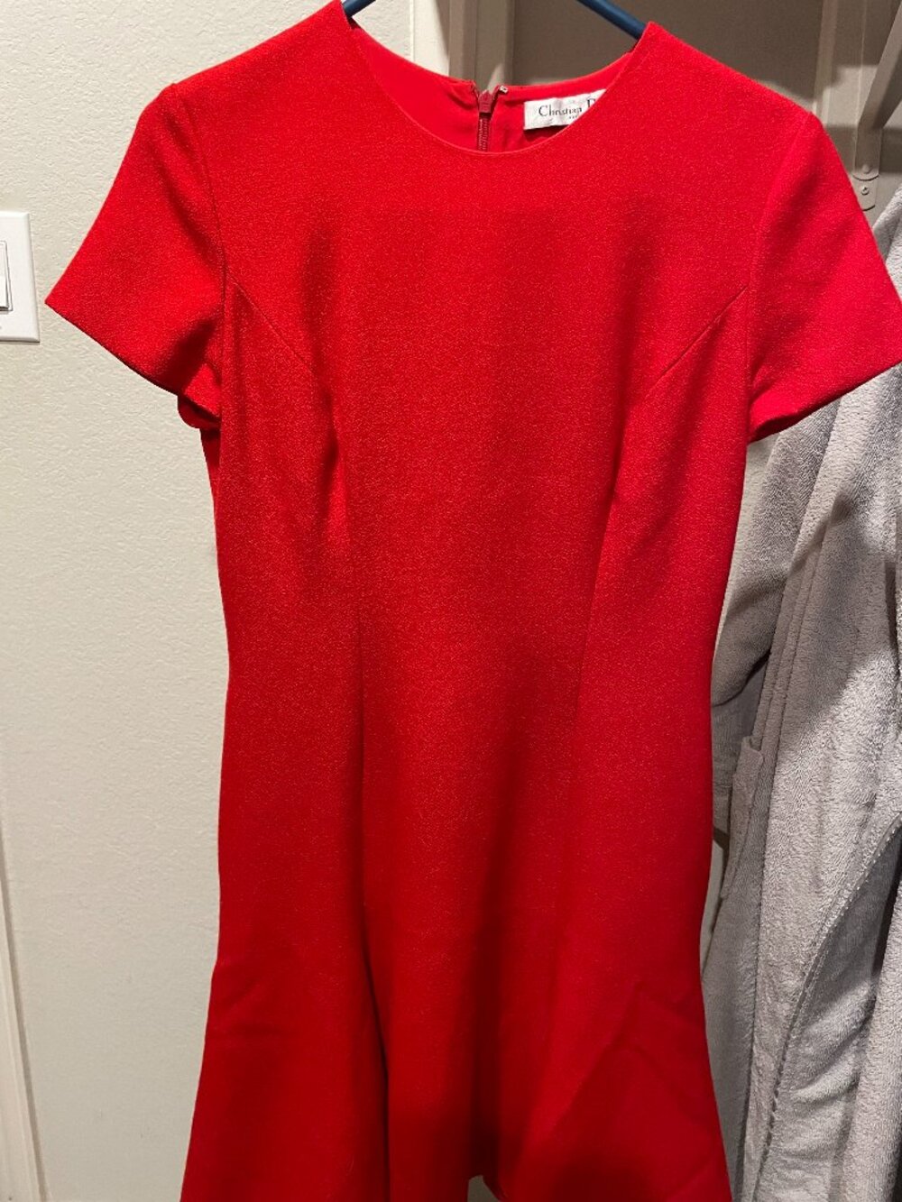 Christian Dior Red Wool Dress